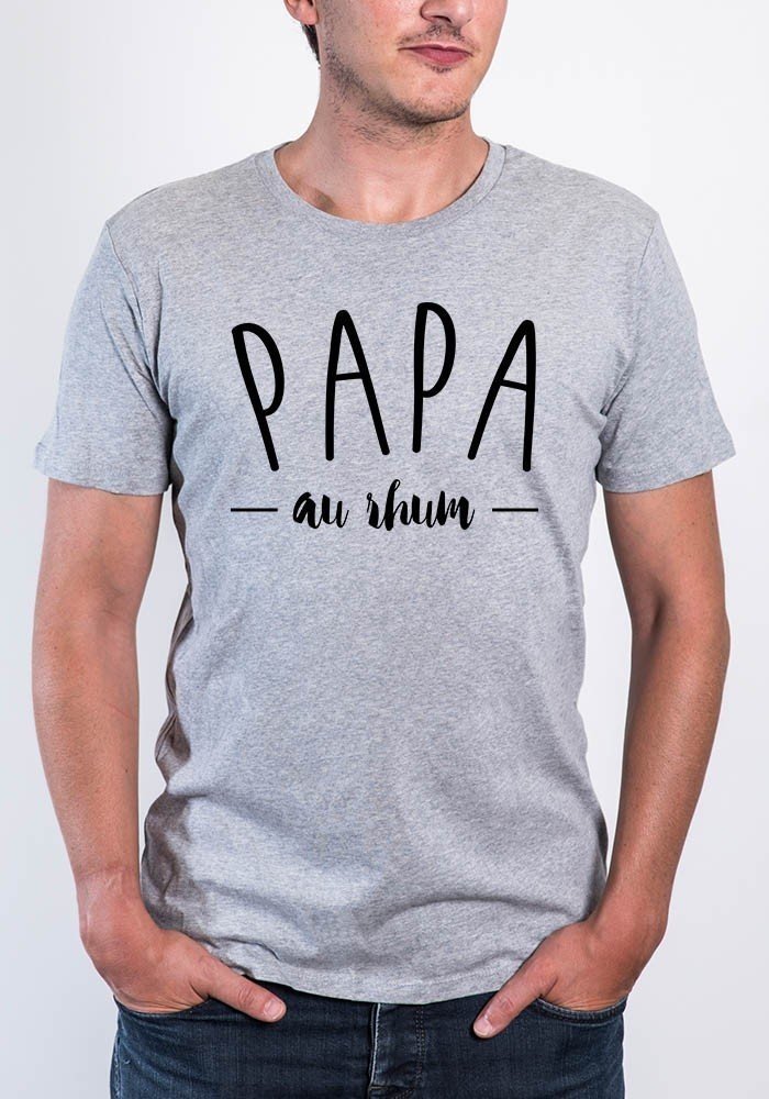 Brodé Papa T Shirt Papa Au Rhum Sweat Papa Cœur Rouge – Affaire De