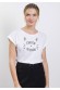 chaton mignon T-shirt Femme Col rond