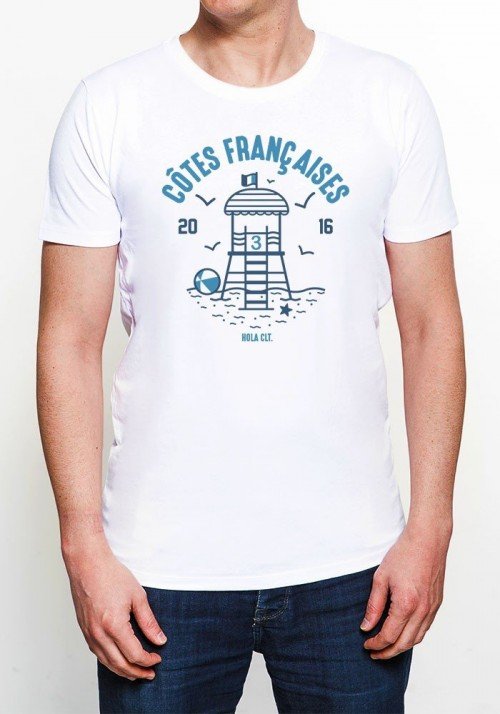 T-shirt bleu brodé Tommy Hilfiger | Destock Jeans
