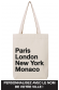 PARIS LONDON NY - Tote Bag personnalisable avec votre ville