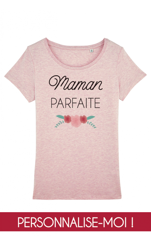 T-shirt Femme Humour IF MAMA AIN'T HAPPY - Gris Et Rose - Taille L - Authentic Classics