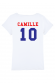 Maillot de Foot France Personnalisable - T-shirt Femme Col Rond