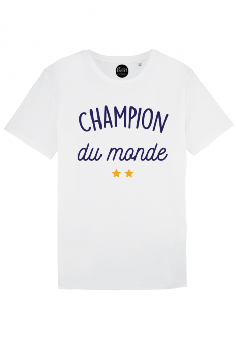 T shirt Homme Col Rond Champion du Monde