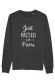  Just Pacsed + NOM - Sweat Femme à personnaliser