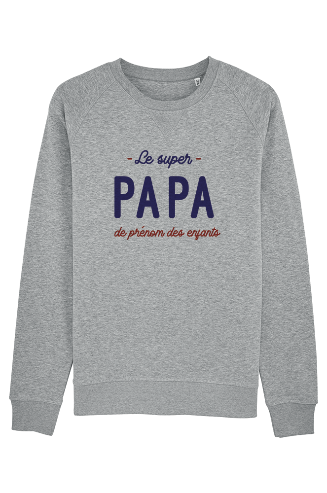 Sweat Homme Super papa personnalisable I Tshirt Corner