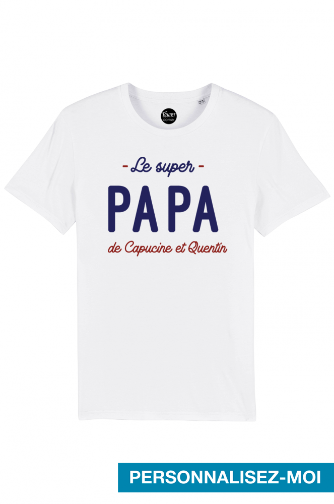 T-shirt Homme Super papa personnalisable I Tshirt Corner