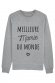 Sweat- meilleure du monde Coeur personnalisable