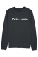 Sweat Homme Votre texte - Effet Velours