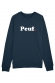 Sweat Homme Peuf. - Effet Velours