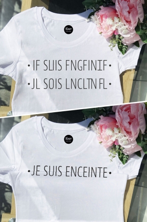 tee shirt personnalisé grossesse