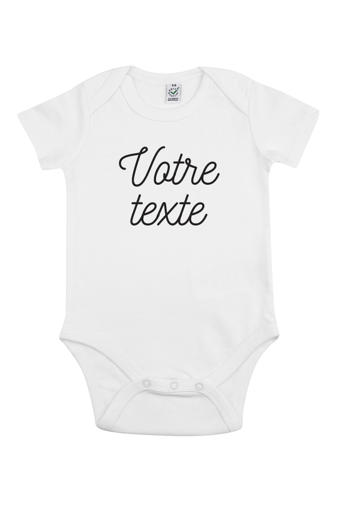 Body bébé personnalisé - Blanc - 50/56