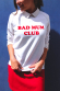 Sweat Femme Bad Mum Club - Effet velours