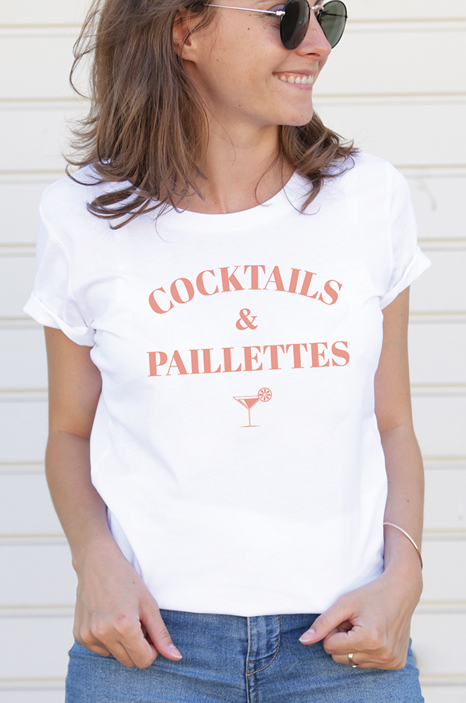 T-shirt Femme - Cocktails & Paillettes