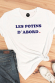 T-shirt Femme - Les Potins d'abord - Effet velours