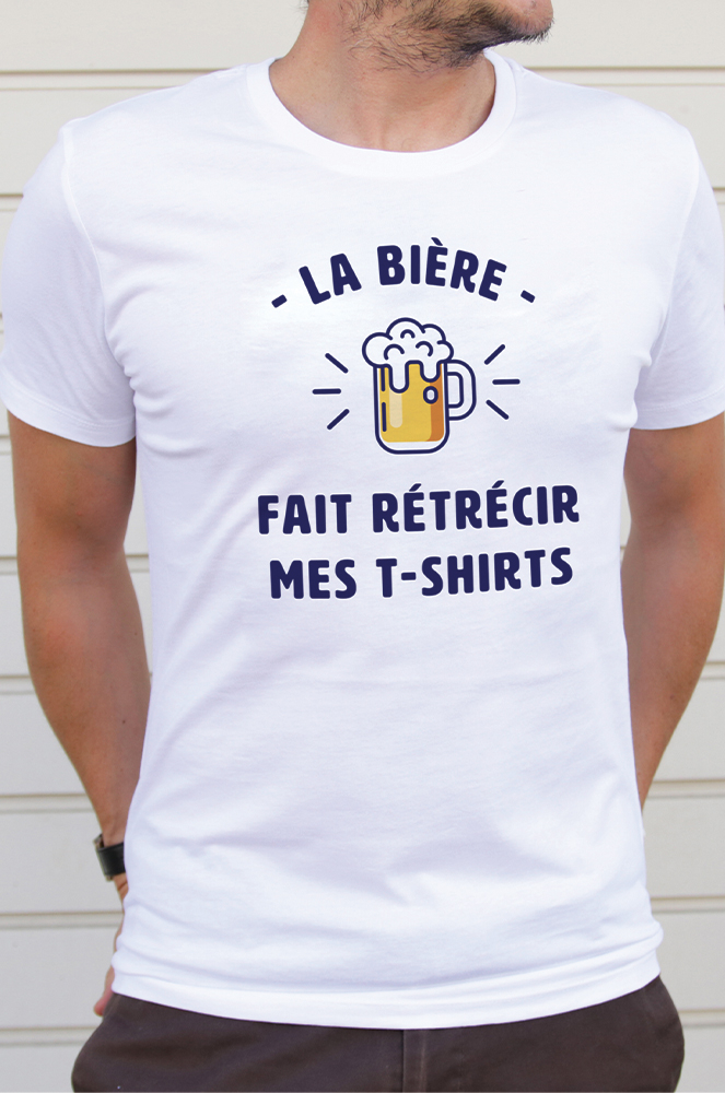 Vin si il pas la bière y a t-shirt Hommes Fun shirt fête des pères herrentag Fête 