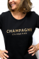 T-shirt femme - Champagne s'il vous plait - Effet glitter 