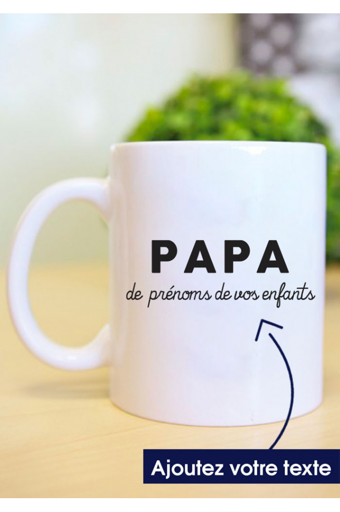 Tasse à café Blanche Futur Papa - Mug - Idée Cadeau pour Naissance - Fête  des pères - Cadeau pour Homme