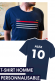 T-shirt Homme - Supporter France Personnalisable (non officiel) 