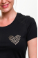 T-shirt femme - Coeur Léopard doré