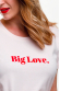 T-shirt femme - Big Love - Effet velours