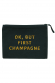 Pochette - Ok, but first champagne - effet glitter 