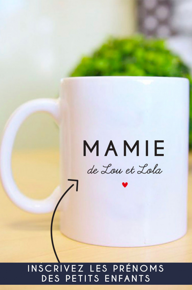 Mug - Mamie de coeur - personnalisable