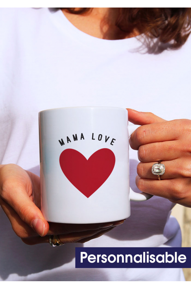 Mug - Coeur texte - personnalisable