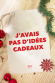 Pochette j'avais pas d'idées cadeaux