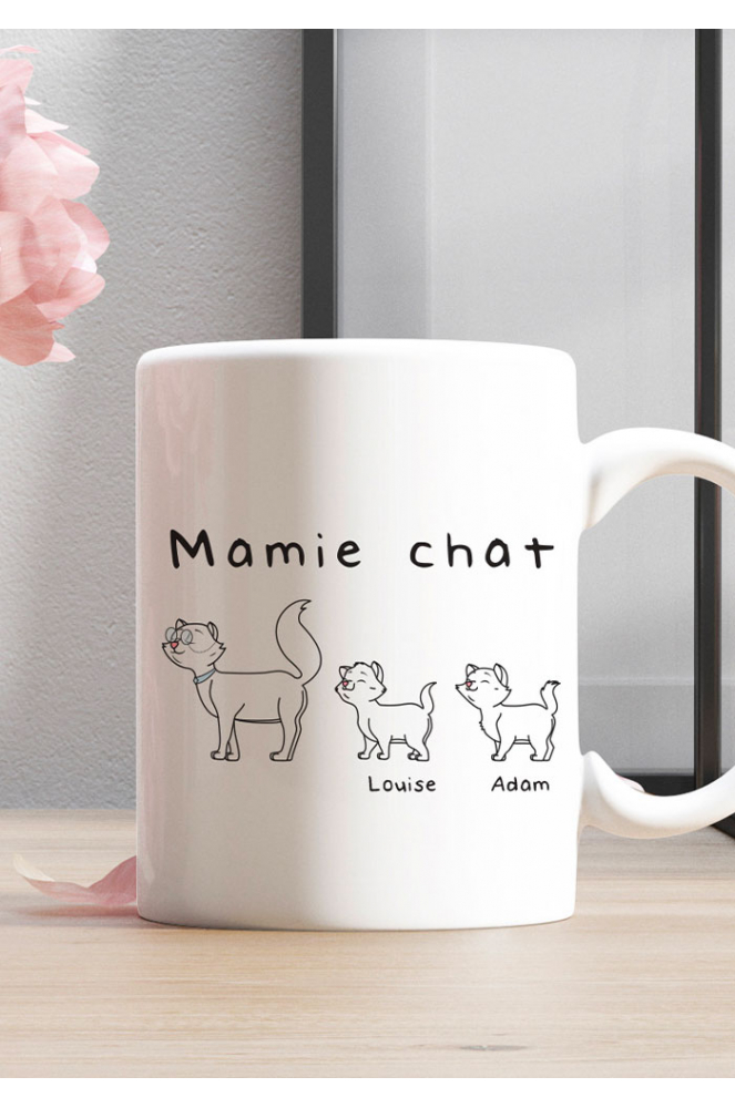 Mug Mamie chat- imprimé en France