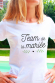 Team de la mariée cœur Tshirt femme col rond