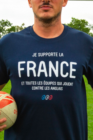 Sweat à Capuche Rugby Je Supporte La France - Cadeau Idéal Pour Supporters Rugbymen