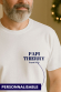 T-shirt Papi prénom + date personnalisable