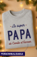 Sweat Homme Super papa personnalisable